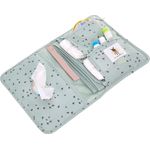 LÄSSIG Baby Windeltasche mit Wickelunterlage für unterwegs/Changing Pouch Floral mint, Türkis ( Mint)