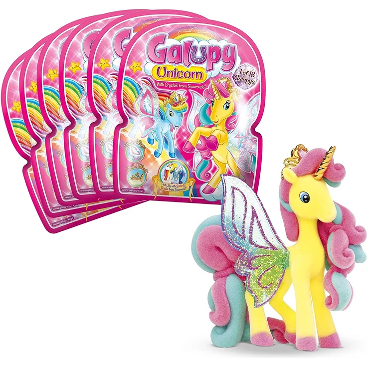 CRAZE GALUPY Unicorn Bezaubernde Einhorn Spielfiguren Ponys zum Sammeln 6er Set 27752, Verschiedene Farbvariationen, 6