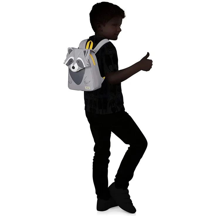 Samsonite Happy Sammies Eco - Kinderrucksack S, 27. 5 cm, 7. 5 L, Grau (Raccoon Remy) – Bild 7