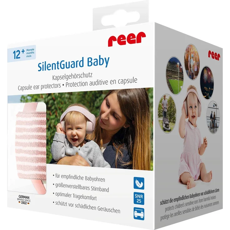 Reer Gehörschutz für Babys SilentGuard, besonders weich und leicht für den empfindlichen Babykopf, mitwachsend, rosa – Bild 8
