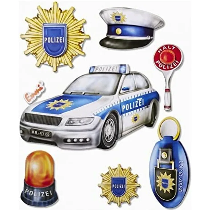 3D XXL-Sticker Polizei