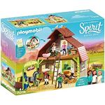 PLAYMOBIL DreamWorks Spirit 70118 Pferdestall mit Lucky, Pru & Abigail, Ab 4 Jahren