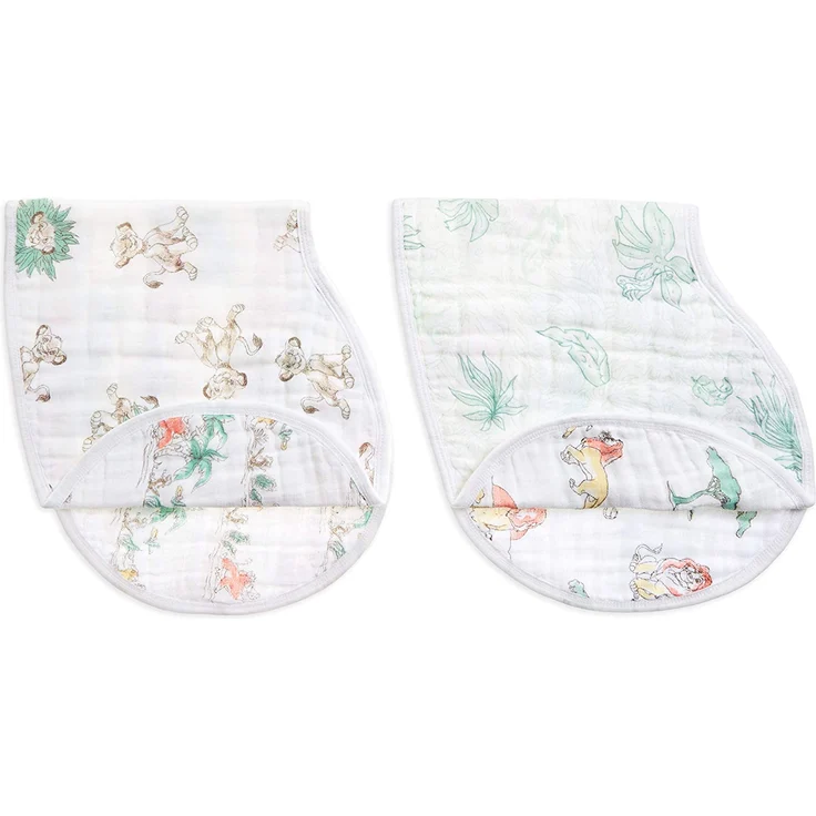 aden + anais Disney Baby Der König der Löwen, Burpy Bib, Musselin aus 100% Baumwolle, 22cm x 59cm, 2er Pack – Bild 1