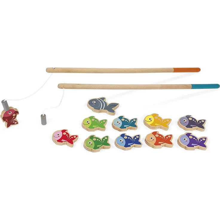 Janod J03062 - Magnet-Angelspiel Holz Let'S Go Fishing