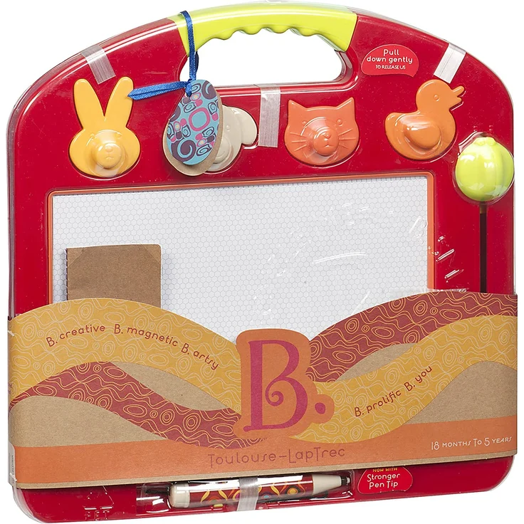B. toys Zaubertafel Magnettafel Kinder mit Magnet Stempel, Stift und Polsterung – Magnetische Maltafel, Zaubermaltafel, Spielzeug ab 18 Monaten 6 Teile – Bild 5
