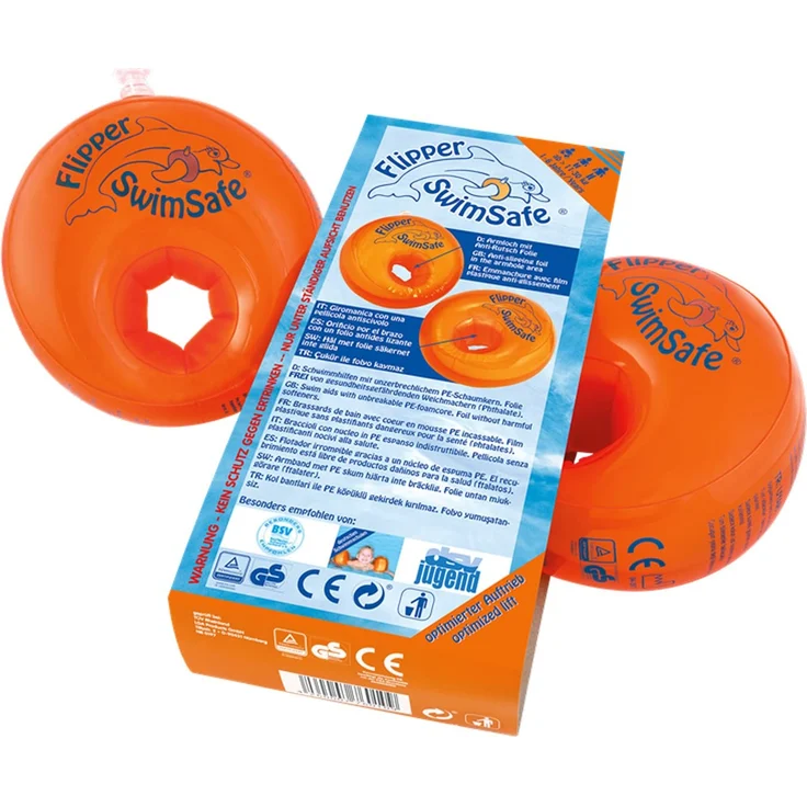 Flipper Swimsafe 77840117 - Schwimmflügel, für Kleinkinder ab 12 Monaten, mit unzerbrechlichem PE-Schaumkern, sichere Schwimmhilfe im Hallenbad, Freibad, im Pool, am Meer und See – Bild 8