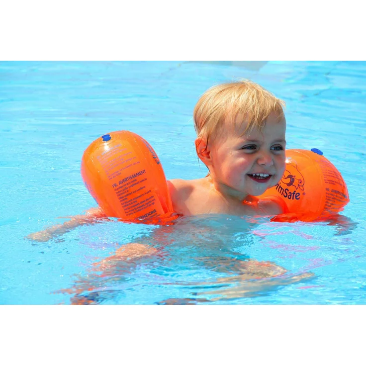 Flipper Swimsafe 77840117 - Schwimmflügel, für Kleinkinder ab 12 Monaten, mit unzerbrechlichem PE-Schaumkern, sichere Schwimmhilfe im Hallenbad, Freibad, im Pool, am Meer und See – Bild 6