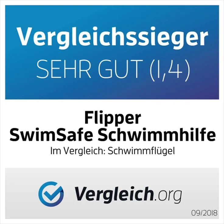 Flipper Swimsafe 77840117 - Schwimmflügel, für Kleinkinder ab 12 Monaten, mit unzerbrechlichem PE-Schaumkern, sichere Schwimmhilfe im Hallenbad, Freibad, im Pool, am Meer und See – Bild 12