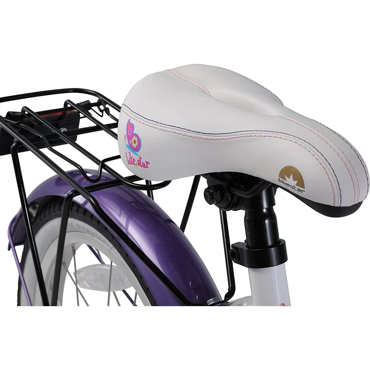 Bikestar 'Kinderfahrrad 16 Zoll', Classic, Lila & Weiß, inkl. Reflektoren, Fahrradklingel, Gepäckträger und Seitenständer - Preisvergleich – Bild 5
