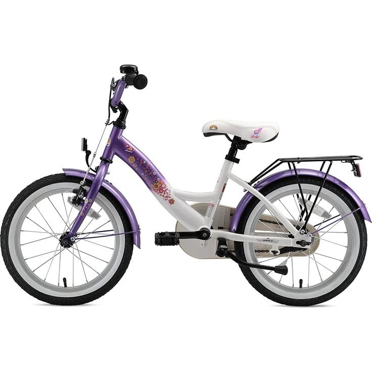 Bikestar 'Kinderfahrrad 16 Zoll', Classic, Lila & Weiß, inkl. Reflektoren, Fahrradklingel, Gepäckträger und Seitenständer - Preisvergleich – Bild 3