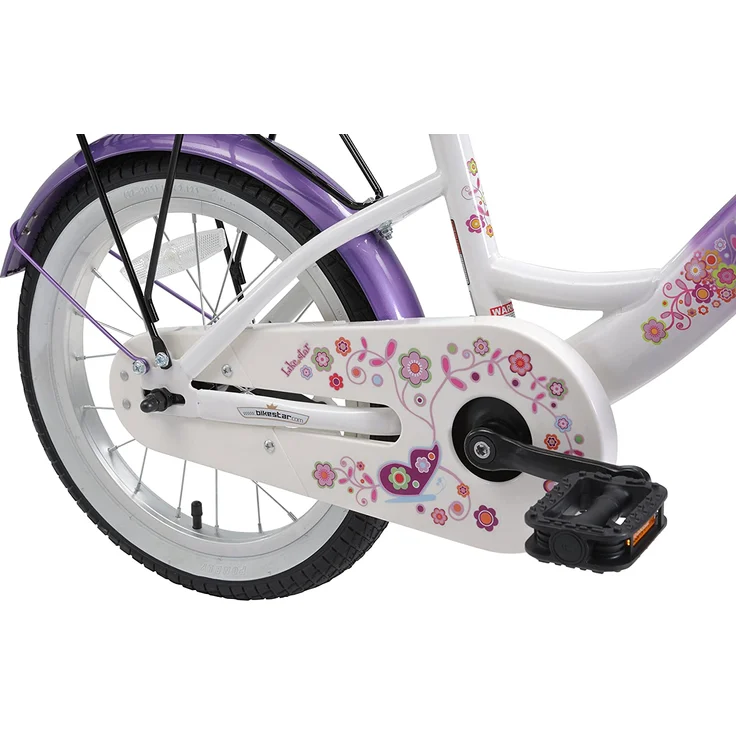 Bikestar 'Kinderfahrrad 16 Zoll', Classic, Lila & Weiß, inkl. Reflektoren, Fahrradklingel, Gepäckträger und Seitenständer - Preisvergleich – Bild 7