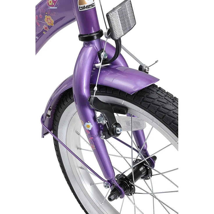 Bikestar 'Kinderfahrrad 16 Zoll', Classic, Lila & Weiß, inkl. Reflektoren, Fahrradklingel, Gepäckträger und Seitenständer - Preisvergleich – Bild 8