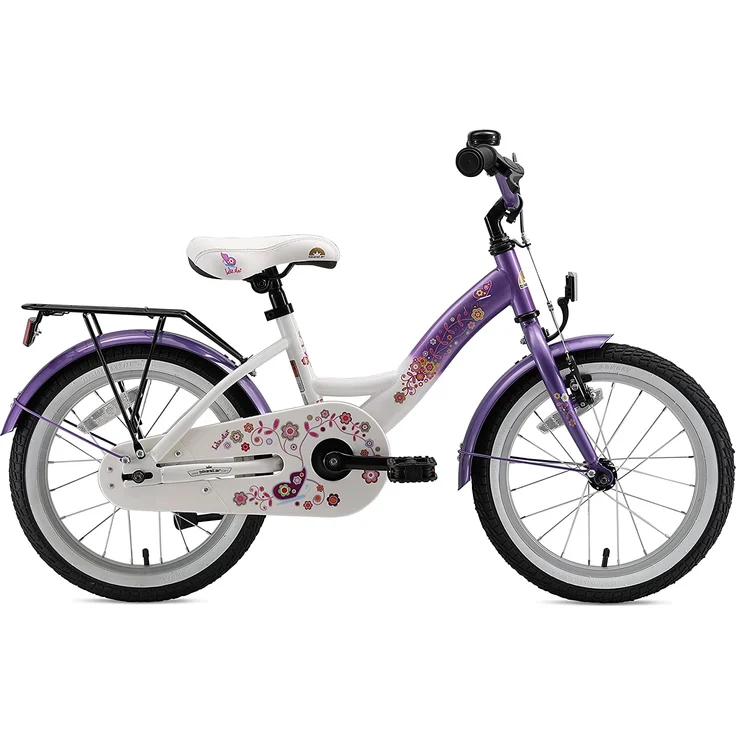 Bikestar 'Kinderfahrrad 16 Zoll', Classic, Lila & Weiß, inkl. Reflektoren, Fahrradklingel, Gepäckträger und Seitenständer - Preisvergleich – Bild 2