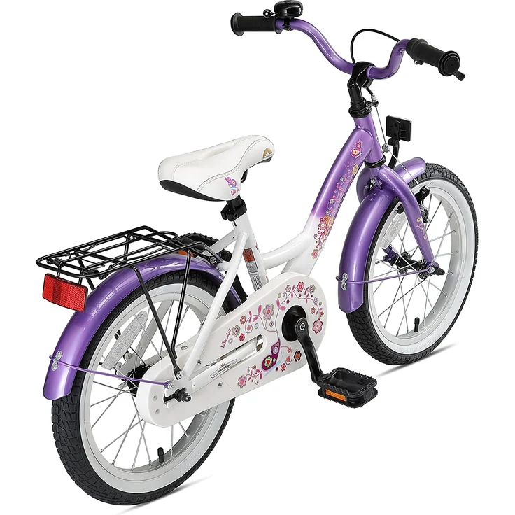Bikestar 'Kinderfahrrad 16 Zoll', Classic, Lila & Weiß, inkl. Reflektoren, Fahrradklingel, Gepäckträger und Seitenständer - Preisvergleich – Bild 4