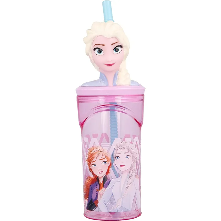Stor 51066 - Disney Frozen / Die Eiskönigin, 3D Trinkbecher 360ml rosa