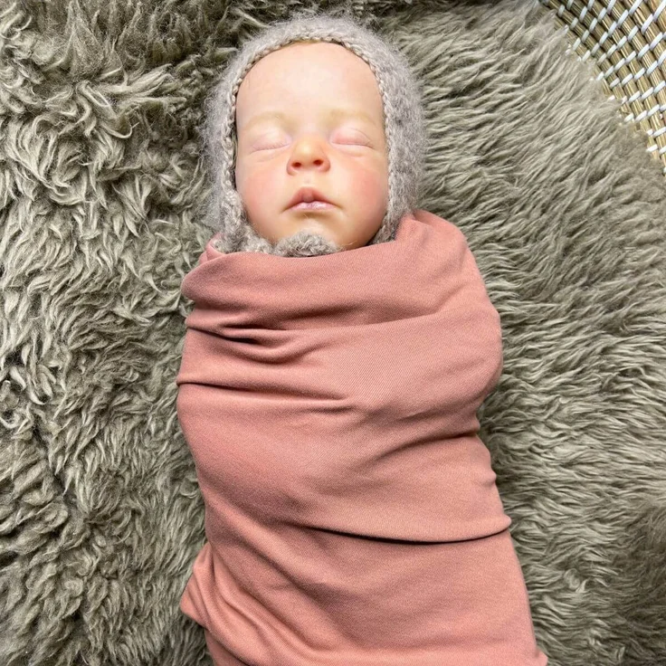 HOPPEDIZ Pucktuch, Einschlagdecke, Babydecke, Schmusetuch, Kuscheldecke, 100 % Baumwolle, elastisch und anschmiegsam, ideal zum Pucken für Neugeborene, Kupfer - Preisvergleich – Bild 2