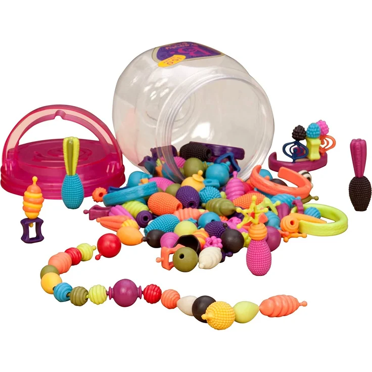 B. toys 150 Teile Spielzeug Schmuck – Bunte Pop Perlen Kinderschmuck Bastelschmuck zum Zusammenstecken – Schmuck Bastelset für Mädchen und Kinder ab 4 Jahren – Bild 12
