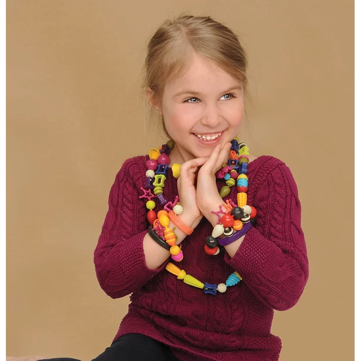 B. toys 150 Teile Spielzeug Schmuck – Bunte Pop Perlen Kinderschmuck Bastelschmuck zum Zusammenstecken – Schmuck Bastelset für Mädchen und Kinder ab 4 Jahren – Bild 10