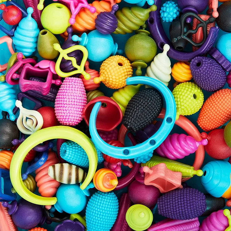 B. toys 150 Teile Spielzeug Schmuck – Bunte Pop Perlen Kinderschmuck Bastelschmuck zum Zusammenstecken – Schmuck Bastelset für Mädchen und Kinder ab 4 Jahren – Bild 11