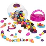 B. toys 150 Teile Spielzeug Schmuck – Bunte Pop Perlen Kinderschmuck Bastelschmuck zum Zusammenstecken – Schmuck Bastelset für Mädchen und Kinder ab 4 Jahren