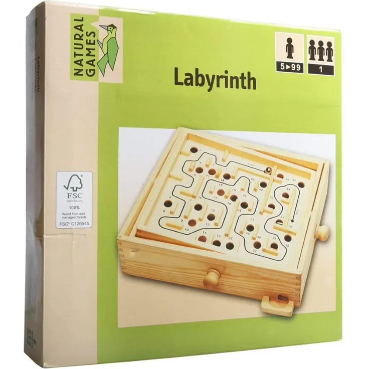Natural Games Holz Labyrinth. 30x25. 5 cm