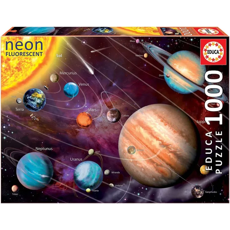 Educa Borras - Neon Solar System 1000 piece Jigsaw Puzzle