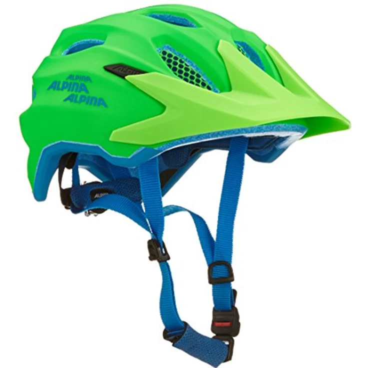 Alpina CARAPAX JR. Kinderhelm green/blue 51-56 – Bild 1