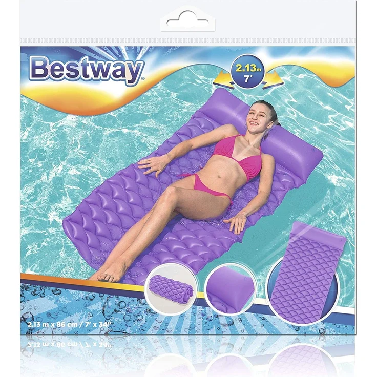 Bestway 44020 Grün Pink Gelb Schwimmende Matratze Vinyl 90 kg 770 mm 159 cm – Bild 3