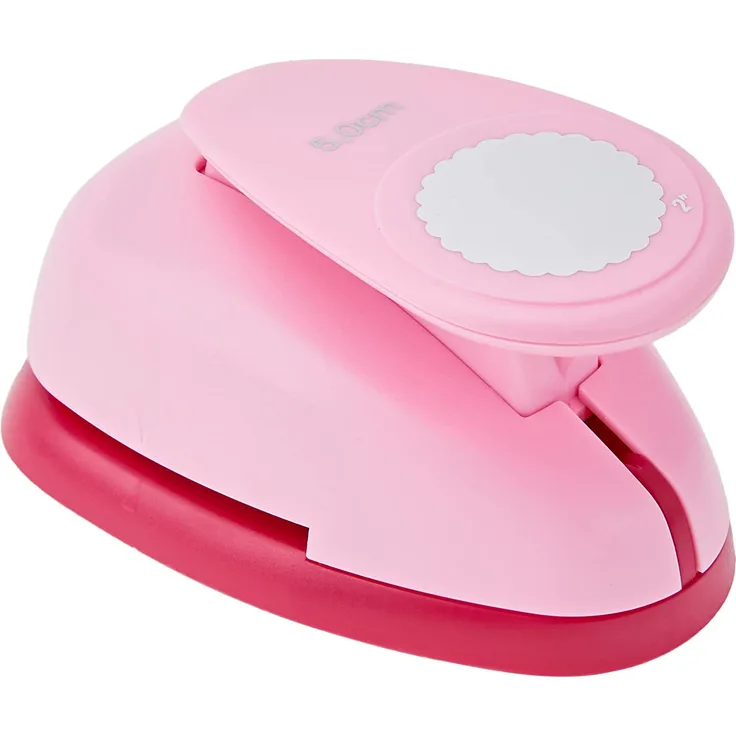 efco Stanzer XL, Kreis gezahnt 2 Inch Motivstanzer, Kern: Metall, pink