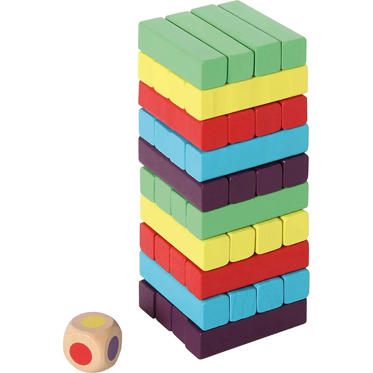 Bartl 111093 - Stapelturm bunt Geschicklichkeitsspiel