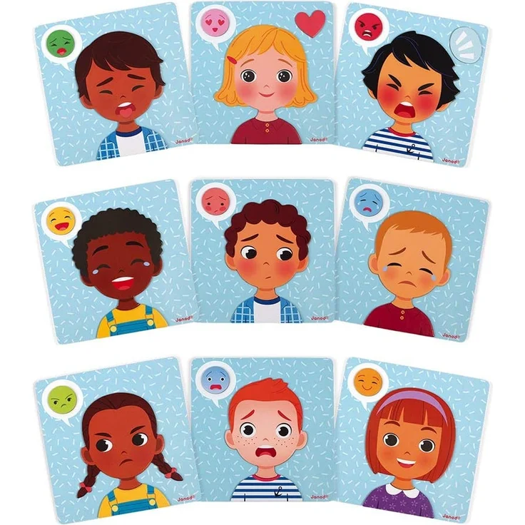 Janod - Magnetisches Spiel „Emotionen“ - Lernspiel Babys und Kleinkinder - Ab 2 Jahren, J08038 – Bild 8