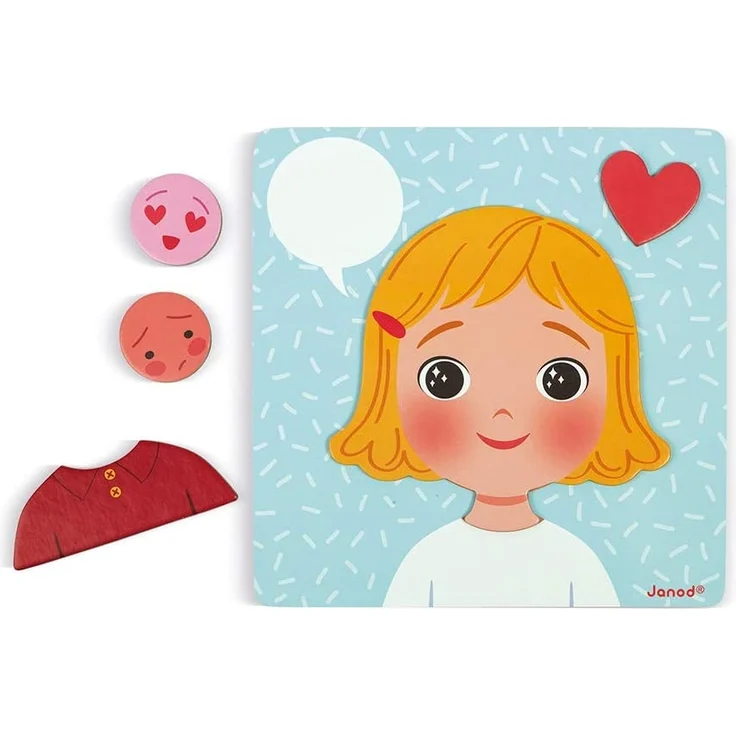 Janod - Magnetisches Spiel „Emotionen“ - Lernspiel Babys und Kleinkinder - Ab 2 Jahren, J08038 – Bild 12