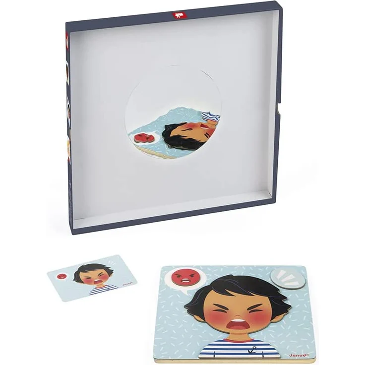 Janod - Magnetisches Spiel „Emotionen“ - Lernspiel Babys und Kleinkinder - Ab 2 Jahren, J08038 – Bild 17
