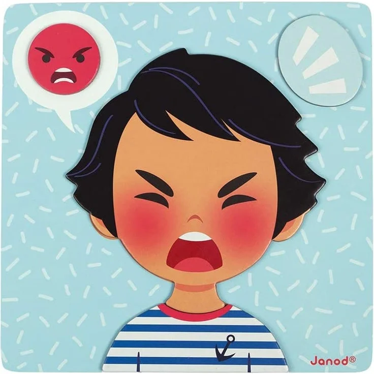 Janod - Magnetisches Spiel „Emotionen“ - Lernspiel Babys und Kleinkinder - Ab 2 Jahren, J08038 – Bild 15