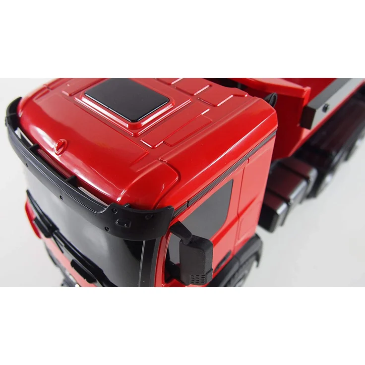 Amewi 22407 Elektro RC Modell Inkl. Akku und Ladegerät Mercedes-Benz Arocs Lizenz LKW Kipper 2,4GHz RTR rot – Bild 5