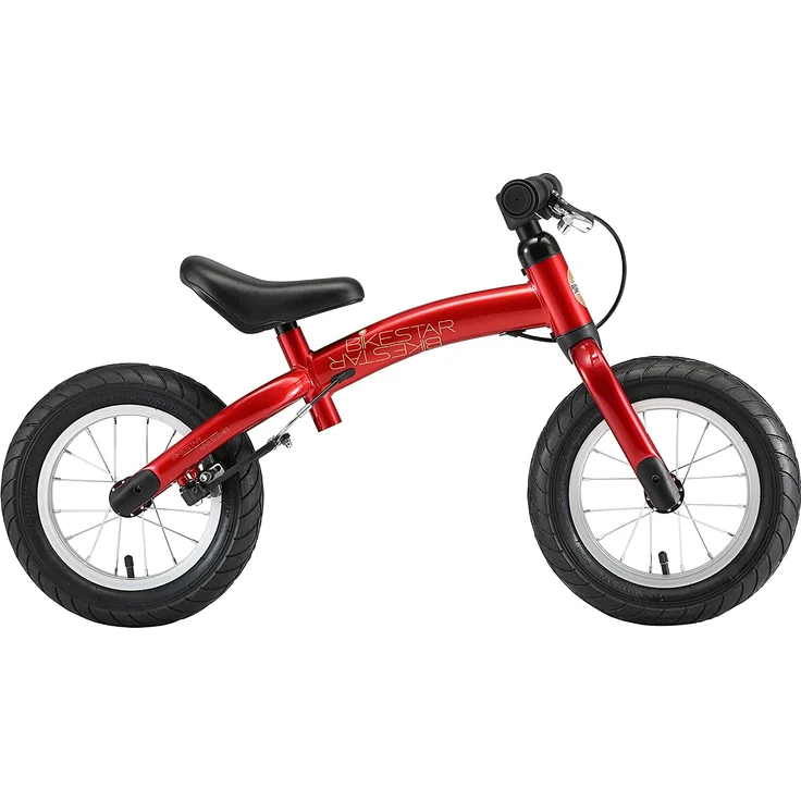 BIKESTAR Laufrad Laufrad mit Seitenständer und Bremse für Kinder ab 3 Jahren | 12 Zoll Sport Edition | Rot – Bild 4