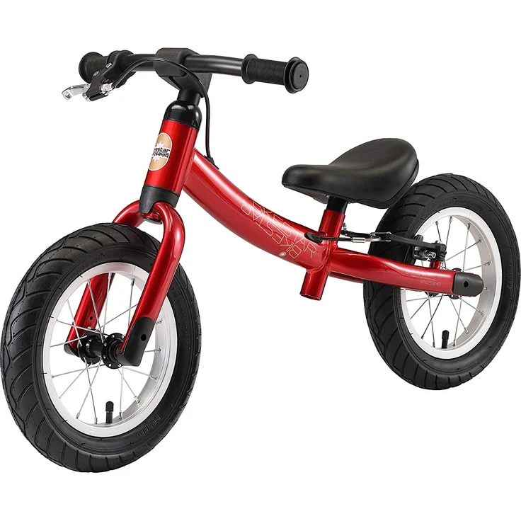BIKESTAR Laufrad Laufrad mit Seitenständer und Bremse für Kinder ab 3 Jahren | 12 Zoll Sport Edition | Rot – Bild 5