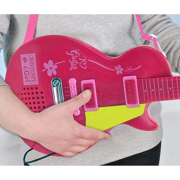 Bontempi e-Rock-Gitarre mit Mikrofon 112 cm rosa – Bild 3