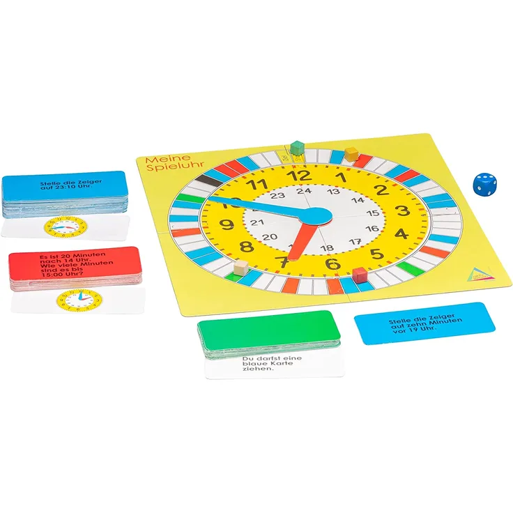WISSNER 200090.IMP Uhrzeit Mathespiel, Lernspiel für 2-4 Spieler, Lernen von analoger und digitaler Uhrenanzeige, spielerisch zum Lernerfolg