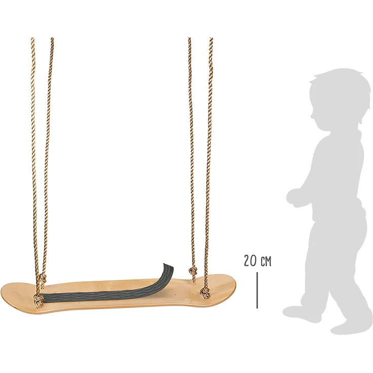 small foot 12091 Skateboard-Schaukel aus Holz, zum Schaukeln im Sitzen und Stehen, mit Handgriffen, ab 3 Jahren - Preisvergleich – Bild 7