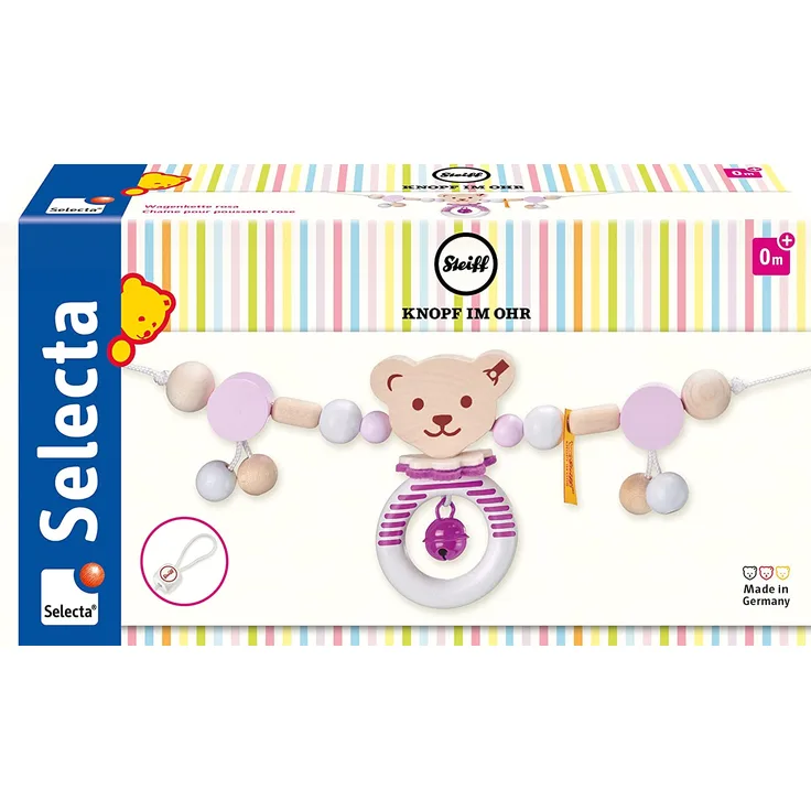 Selecta Wagenkette rosa, 63 cm, Steiff