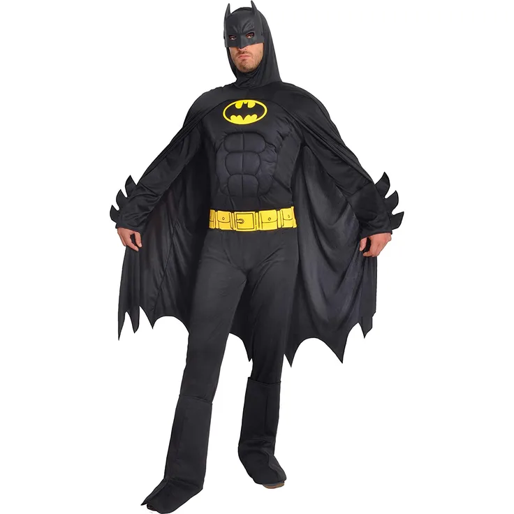DC Comics kostümanzug Batman Herren-Polyester schwarz 3-teilig Größe L