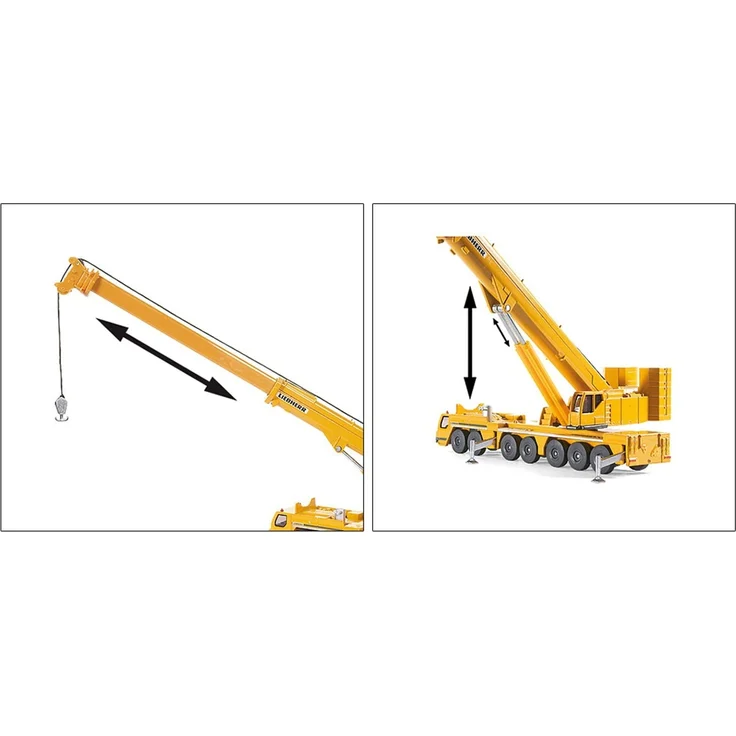 siku 1886, Mobilkran Liebherr, 1:87, Metall/Kunststoff, Gelb, Bewegliche Teile – Bild 2