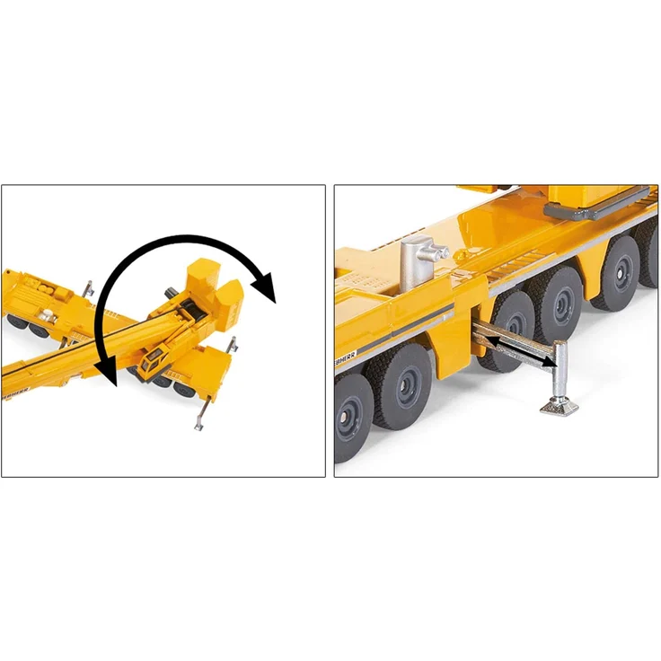 siku 1886, Mobilkran Liebherr, 1:87, Metall/Kunststoff, Gelb, Bewegliche Teile – Bild 3
