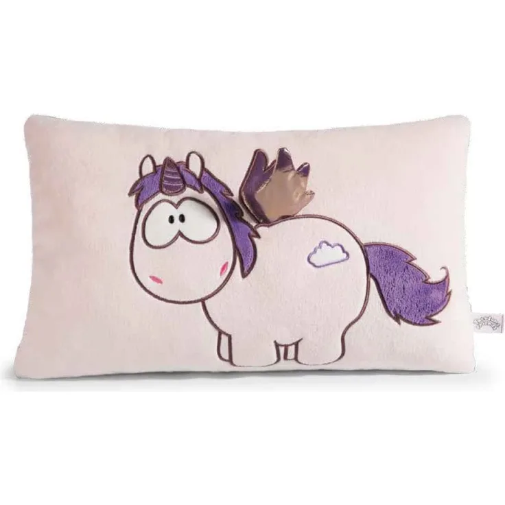 NICI Kissen, Polyester, Beige/Violette, 43 x 25 cm