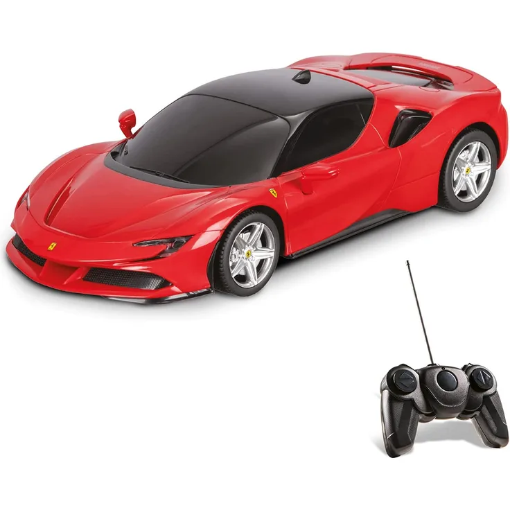 Mondo Motors – RC Ferrari R/C – Modell SF 90 Straße im Maßstab 1/24 – Spielauto für Kinder – rot – 63660