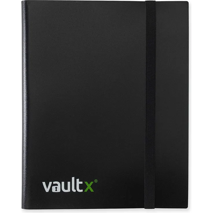 Vault X Sammelkarten-Album - 9 Fächer Sammelkarten Trading Cards Mappe - 360 Fächer mit Seitenöffnung für Spielkarten zum sammeln und tauschen (Schwartz)