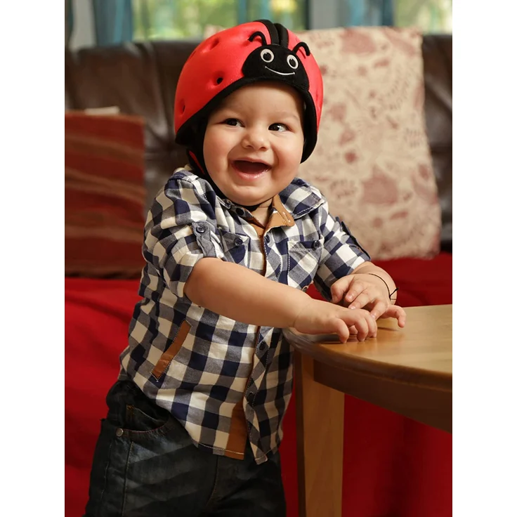 SHB001 Babyhelm Marienkäfer, Kopfschutz für Babys, rot – Bild 9