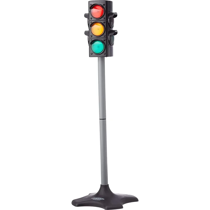 Jamara 460256 460256-Ampelanlage-Grand/Traffic Light-Grand-Ampel mit Lichtfunktion, klassisches & realistisches Design, hochwertiger Kunststoff, Ampelphasen automatisch od.manuell,Autoabschaltfunktion
