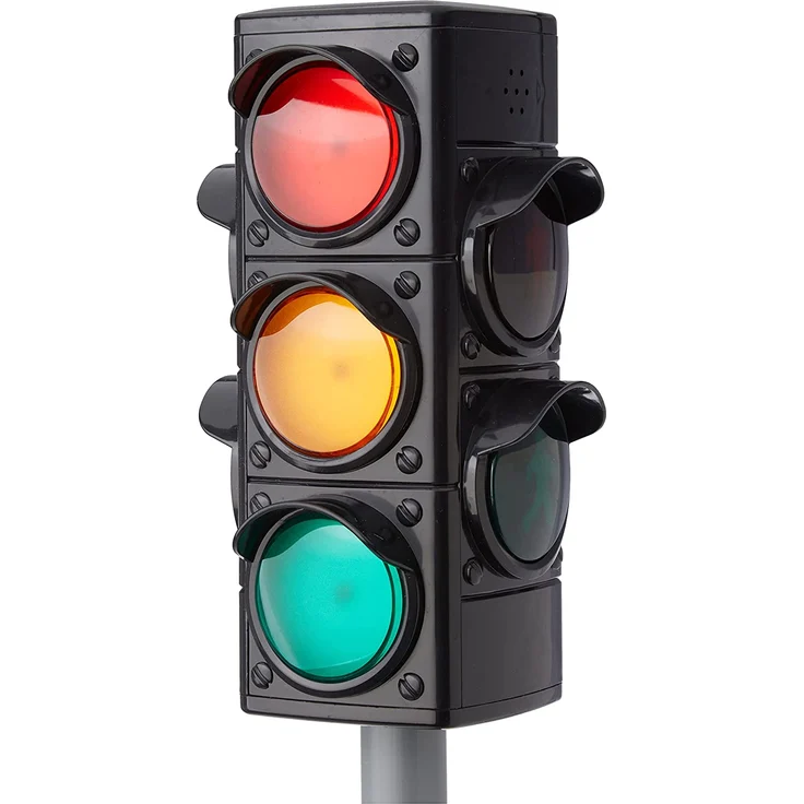 Jamara 460256 460256-Ampelanlage-Grand/Traffic Light-Grand-Ampel mit Lichtfunktion, klassisches & realistisches Design, hochwertiger Kunststoff, Ampelphasen automatisch od.manuell,Autoabschaltfunktion – Bild 3